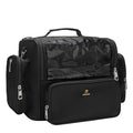 Makeup Brush Bag, Clear Makeup Brush Holder with Lid, Extra Large Capacity Travel Cosmetic Bag Makeup Artist Must Haves, Black Makeup Case, Make Up Organizers and Storage, with Adjustable Dividers