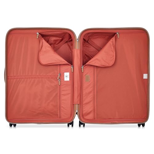DELSEY PARIS Chatelet Air 2.0 Checked Suitcase 28 Inch Large, Hardside Polycarbonate Luggage, Dual-Density Spinner Wheels, TSA Lock, Navy Blue