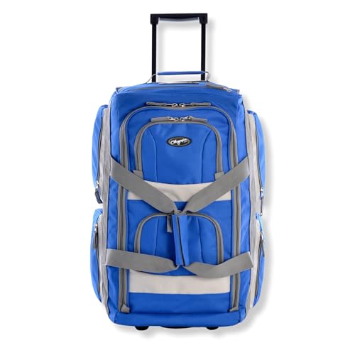 Olympia U.S.A. 29 inch Jumbo Size 8 Pockets Wheeled Rolling Duffel Bag Water Resistant Luggage Lightweight Travel Suitcase with Retractable Handle