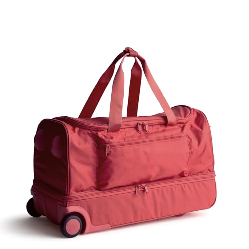Vera Bradley Women's Ripstop Adair Rolling Duffel Travel Bag, Cayenne, One Size