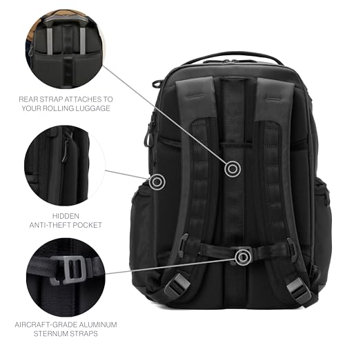 Travelpro Altitude Large Expandable Travel Laptop Backpack 30-36L, 16 Inch Laptop, Water Resistant, Work, Business, Men and Women, Jet Black