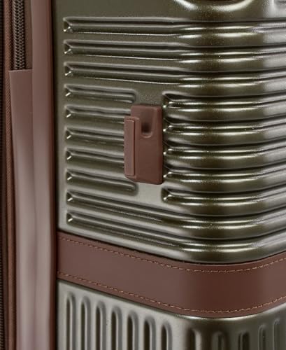 London Fog Brentwood IV 20" Expandable Spinner Carry-on Hardside, Sedona Bronze