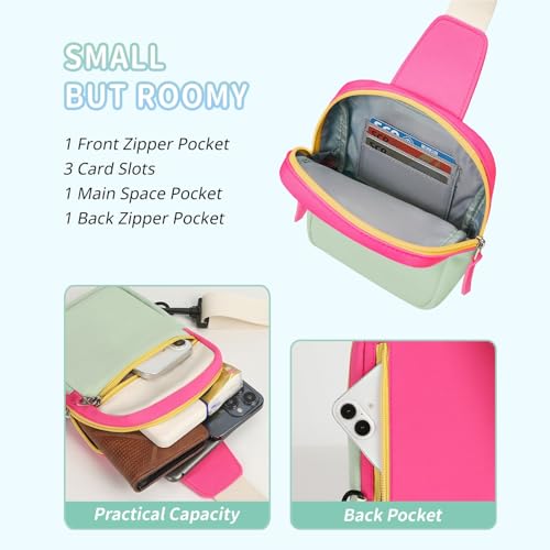 Birthday Gifts for 8 9 10 11 12 Year Old Teens Girls Kids, Fanny Pack Crossbody Bag Sling Belt Bags Purse, Dorm Travel Essentials for Girls Fashion, Preppy Tween Teen Girl Gift Trendy Stuff