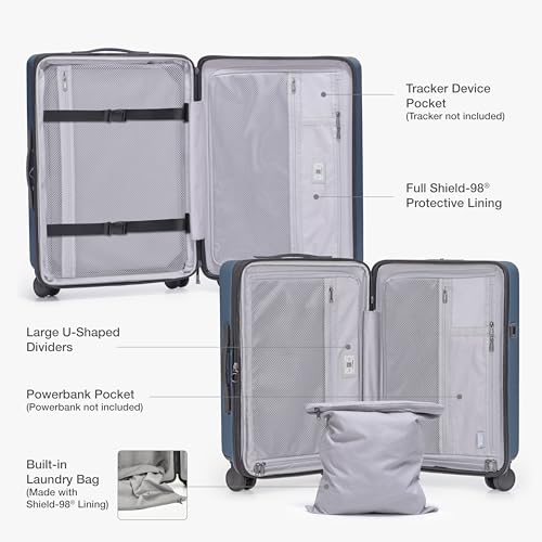 Traveler's Choice Markham Hardside Expandable Luggage with Hinomoto Spinner Wheels, 26-Inch Medium, Navy