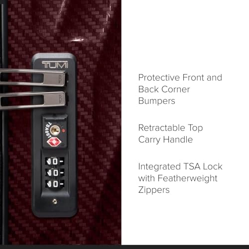 TUMI - 19 Degree Lite 4 Wheel Luggage - Lightweight and Highly Durable, Modern Contour, Hard Shell Men's and Women's Suitcase - 30" Large Checked Packing Case, Wine