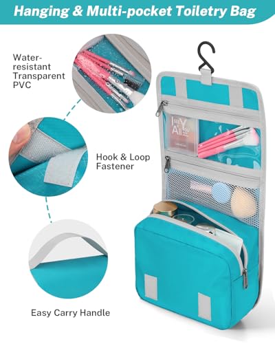 Gonex 10 Set Compression Packing Cubes for Travel, Expandable Mesh Packing Organizer for Travel Accessories Essentials with Toiletry Mesh Laundry Shoe Cable Underwear & Sock Bags for Suitcases, Blue