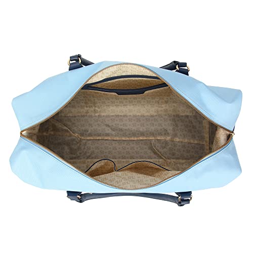 BADGLEY MISCHKA Barbara XL Canvas Weekender Duffel Bag (Light Blue)