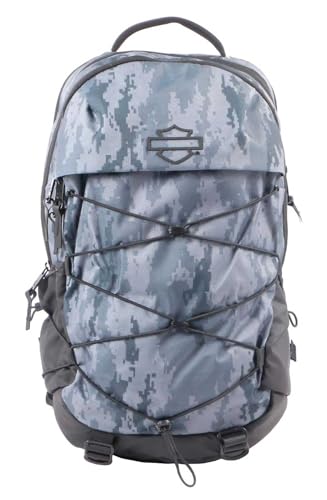 Harley-Davidson Racing Lightweight Water-Resistant Backpack - Charcoal Camo