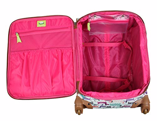 Lily Bloom Luggage Set 4 Piece Suitcase Collection With Spinner Wheels For Woman (Totally Paw Some)