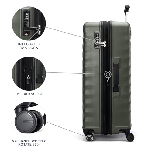 Travelpro Maxlite Air V2 Hardside Expandable Checked Luggage, 8 Spinner Wheels, Lightweight Hard Shell Suitcase, TSA lock, Slate Green, Checked Large 28-Inch