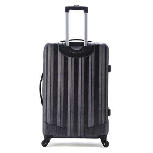 Rockland Santa Fe Hardside Spinner Wheel Luggage Set, Carbon, 3-Piece Set (20/24/28)