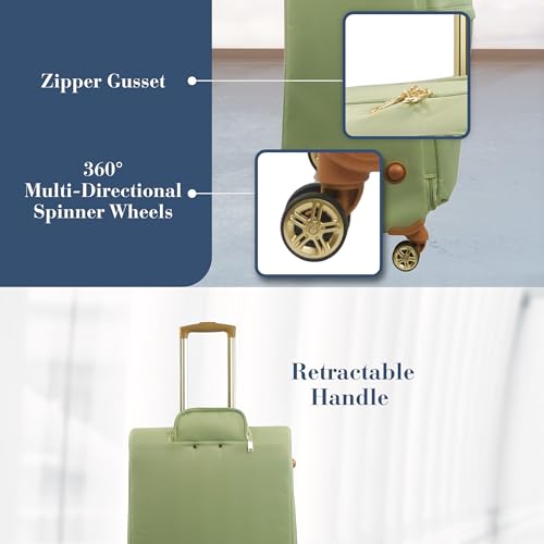 Tommy Bahama 30 Inch Rolling Luggage, Soft Sided Suitcase with Spinner Wheels, Sage