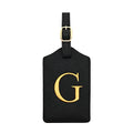Luggage Tag PU Leather for Suitcase Baggage Handbag Travel Bag Label Suitcase Tag Label Tag w. Name Card & Privacy Cover (G)