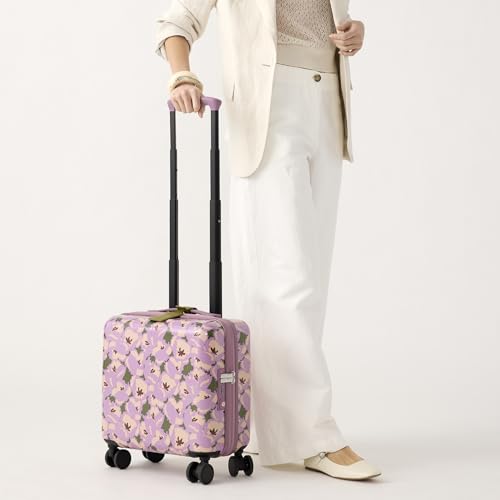 Hardside Mini Adair Spinner Suitcase, Curly Tulips Purple, One Size