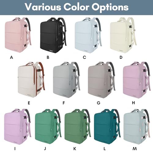 Taygeer Carry on Backpack for Men Women, Luggage Laptop Backpack for Airplane Travel with Water Bottle Pocket, 35L Water Resistant Gym Weekender Bag for College Gift, Peacock Blue