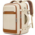 Travel Backpack for Women Airline Approved Carry On Backpack with Shoe Pouch,TSA 15.6inch Laptop Mochila Flight Approved Personal Item Bag for Weekender Overnight Bags Bookbag Travel Essentials,Beige