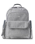 Skip Hop Diaper Bag Backpack with Portable Changing Pad, 9 Total Pockets, Easy-Access Wipes Pocket, Zippered Side Pocket, Luggage Sleeve & Stroller Straps, Fits a 15” Laptop, Luna, Heather Grey