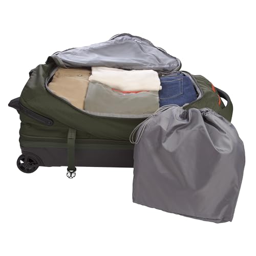 Eddie Bauer Expedition Rolling Duffel Bag with Wheels | Travel | Check-In | Luggage | Rugged | Durable - Dark Thyme, 30"