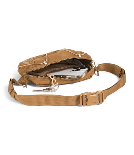 THE NORTH FACE Terra Lumbar Hiking Hip Pack - 1 Liter Storage Belt Bag, Water Repellent Finish, Adjustable Strap, Utility Brown/Khaki Stone, One Size
