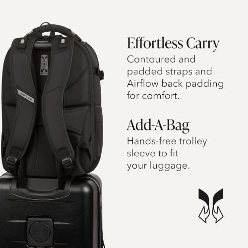 SwissGear Travel Tech Pro Laptop Backpack – Fits Laptops up to 16” – ScanSmart TSA-Friendly Backpack with Multiple Organizer Pockets – Black