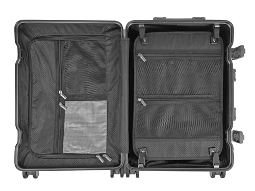 GLX2 X2 All Aluminum Luggage Suitcase 3 Sizes (20",26",29") TSA Lock Carry On Silver (20" Carry On)
