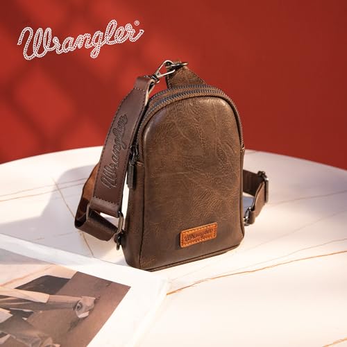 Wrangler Small Crossbody Sling Bag for Women Cross Body Purse Chest Bags for Travel