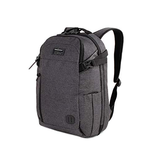 SwissGear Hybrid Travel Laptop Backpack, Heather Grey, 18-Inch