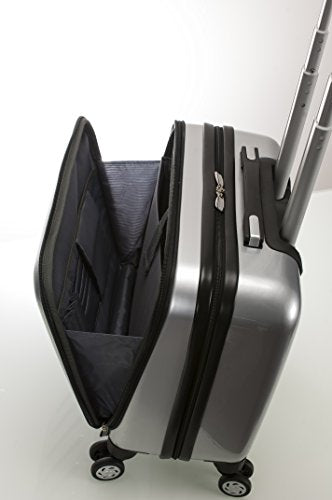Rockland Revolution Hardside Rolling Computer Case, Carry-On, Silver