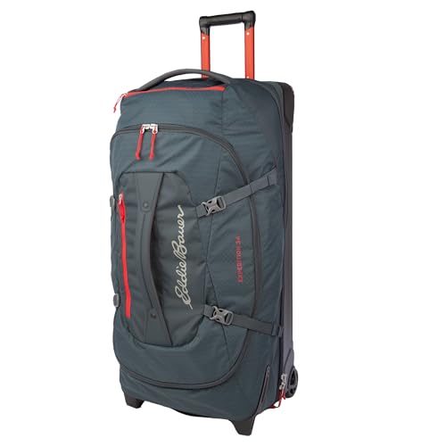 Eddie Bauer Expedition Rolling Duffel Bag with Wheels | Travel | Check-In | Luggage | Rugged | Durable - Storm, 34"