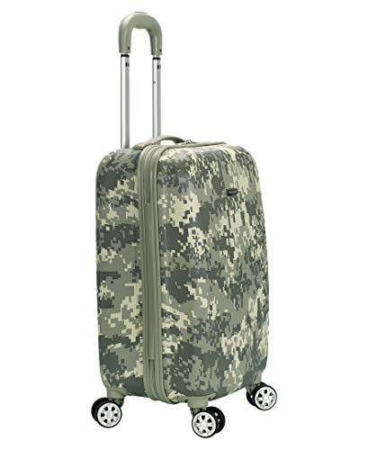 Rockland Safari Hardside Spinner Wheel Luggage, Carry-on 20", Acu Camo