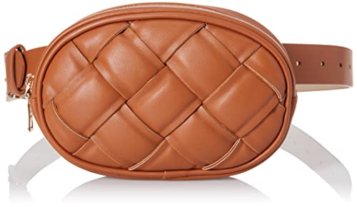Steve Madden Basket Weave Belt Bag, Cognac, M