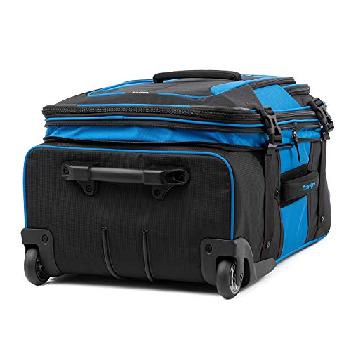 Travelpro Unisex-Adult Bold-Softside Expandable Rollaboard Upright Luggage, Blue/Black, Checked-Medium 25-Inch