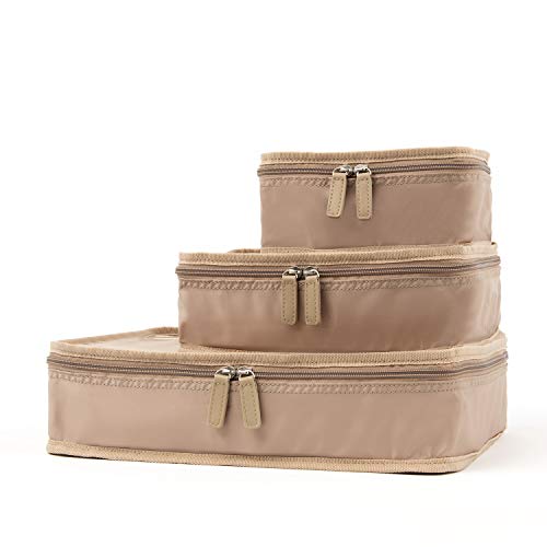 Travelpro Essentials-Packing Cubes, Khaki, 3-Pack (S/M/L)
