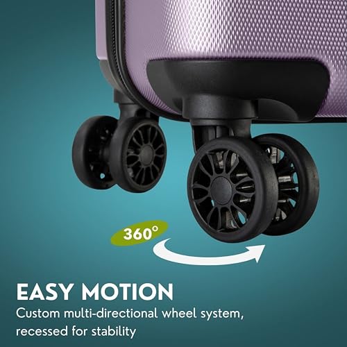 Skyway Epic 2.0 Hardside Lightweight and Durable ABS Shell Luggage, Spacious with Dual Spinning Wheels, Comfort Grip and Expandable, Men and Women