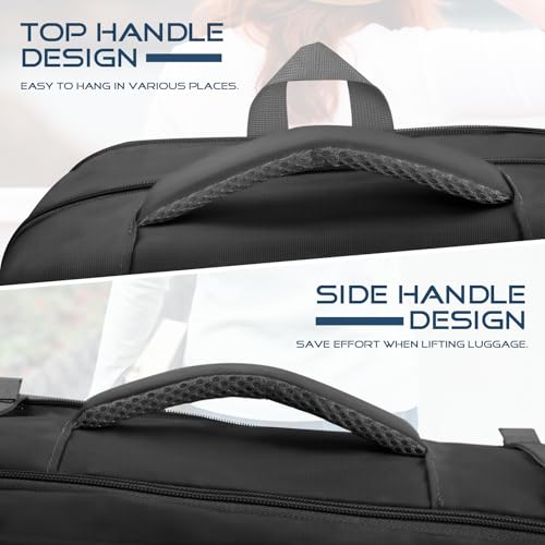 Fxcelets Travel Backpack, Expandable Carry on Backpack for Men, TSA 17.3 inch Laptop Bag Flight Approved, Lightweight Business Luggage Bag, Travel Gifts for Men Women, Black