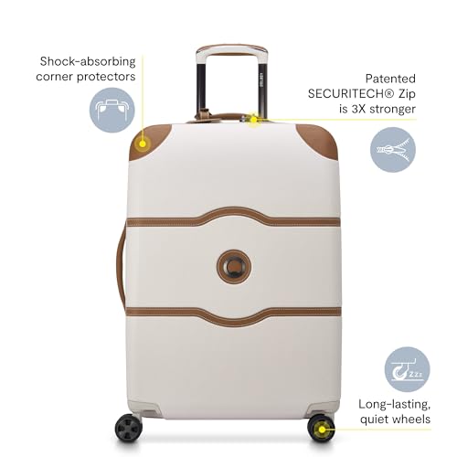 DELSEY PARIS Chatelet Air 2.0 Hardside Luggage with Spinner Wheels, Chocolate Brown, 3 Piece Set, (19/24/28)