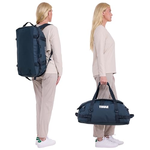 Thule Chasm 40L Duffel, Easy to Pack, Converts to Backpack, Internal mesh Pockets, Lockable Zippers, Recycled Materials
