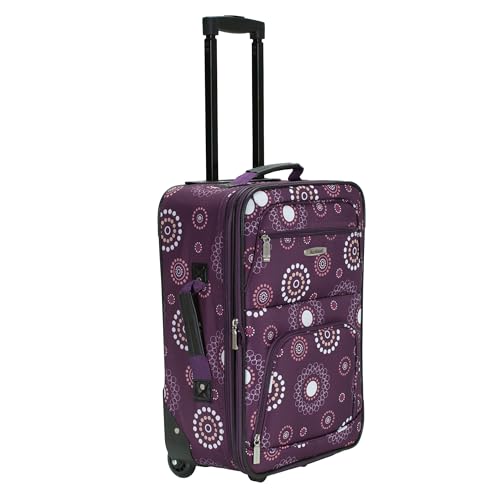Rockland Fashion Softside Upright Luggage Set, Expandable, Purple Pearl, 2-Piece (14/19)