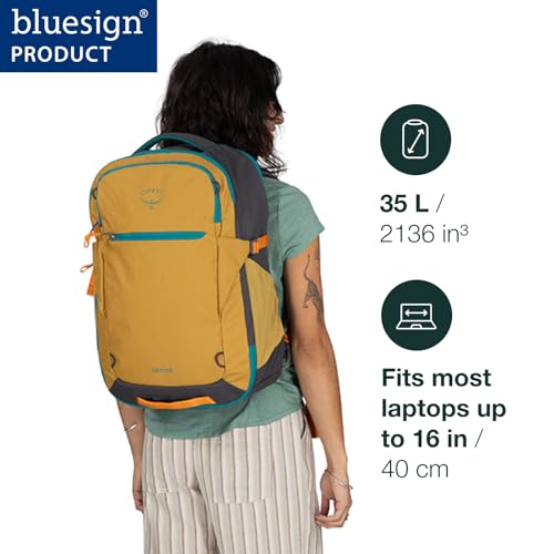 Osprey Daylite 35L Travel Pack – Lightweight and Versatile Carry-On Backpack for Weekend Travel, Hiking, or Daily Commute – Durable, Streamlined Design with Ample Storage, Blue Spikemoss/Alkaline