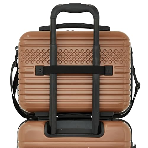French Connection 5 Piece Mersai Luggage Travel Set, Warm Truffle