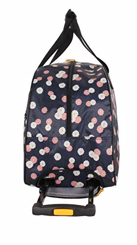 LUCAS Designer Carry On Luggage Collection - Lightweight Pattern 22 Inch Duffel Bag- Weekender Overnight Business Travel Suitcase with 2- Rolling Wheels (Ditty Floral)