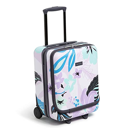 Vera Bradley Women's Hardside Underseat Rolling Suitcase Luggage, Island Floral Purple, One Size