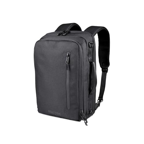 Kenneth Cole REACTION Parker 16" Polyester Tech Covertible Backpack/Briefcase, Black