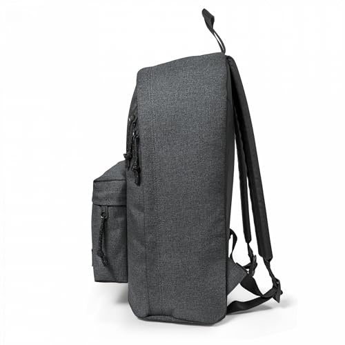 EASTPAK Out Of Office – 31L Backpack with Dual Compartments, 14-inch Laptop Tablet Sleeve, Utility Pocket, Bottle Holder, Black Denim
