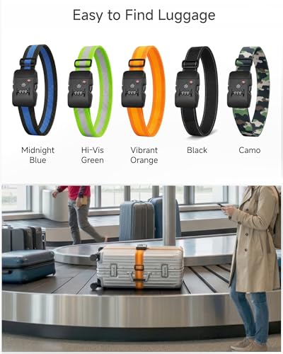 LUGGEX Luggage Straps TSA Approved, Luggage Straps for Suitcases, Easy Adjustable & Reinforced Buckle (Orange-Yellow 20-32inch, 2 Pack)
