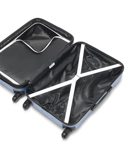Calvin Klein Women's Hard Side Upright Luggage Spinner Light Weight Suitcase, Forever Blue, Medium