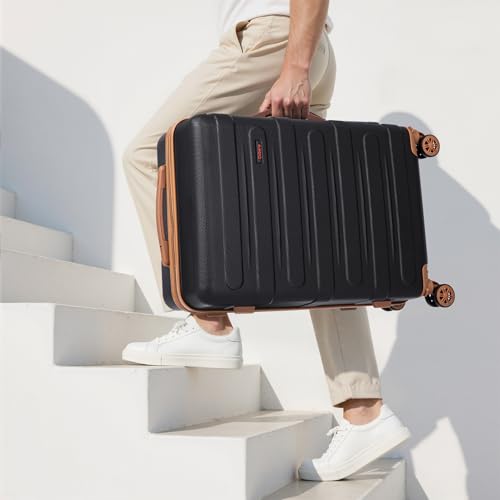 Cobens Luggage Sets 5 Piece Durable Suitcase Set with Spinner Wheels, Hard Shell Carry on Luggage with TSA Lock, Large Checked Travel Suitcases for Men and Women