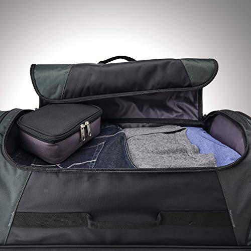 Samsonite Andante 2 Wheeled Duffel Bag – 32-Inch Durable Rolling Luggage with Inline Skate Wheels, Push-Button Handle & Spacious Compartments – Travel-Friendly and Lightweight - Riverrock/Black