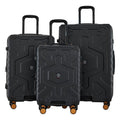 Wrangler ATG Outland Expandable Hardside Luggage, Jet Black, 3 Piece Set