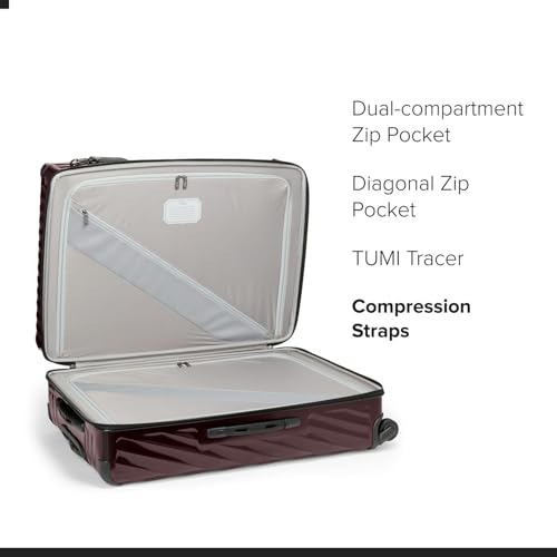 TUMI - 19 Degree Lite 4 Wheel Luggage - Lightweight and Highly Durable, Modern Contour, Hard Shell Men's and Women's Suitcase - 30" Large Checked Packing Case, Wine